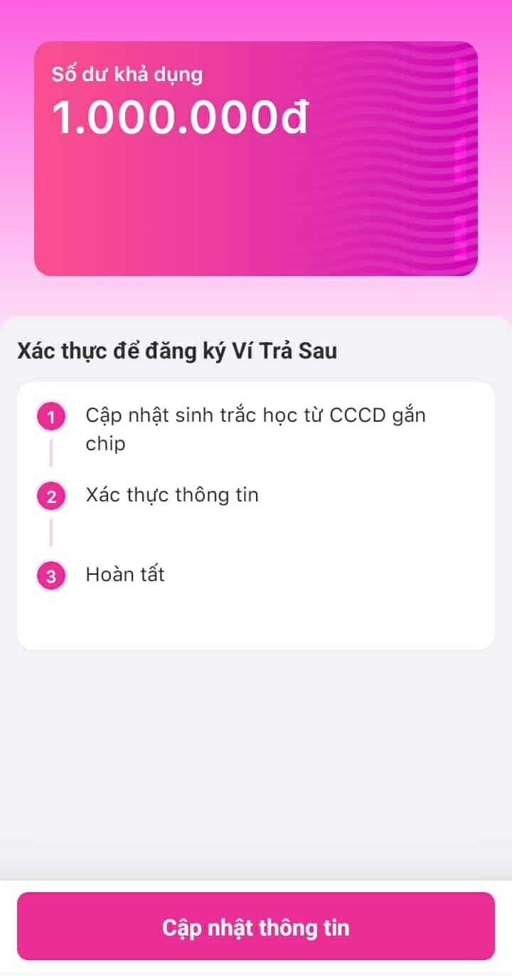 Cần cập nhật thông tin